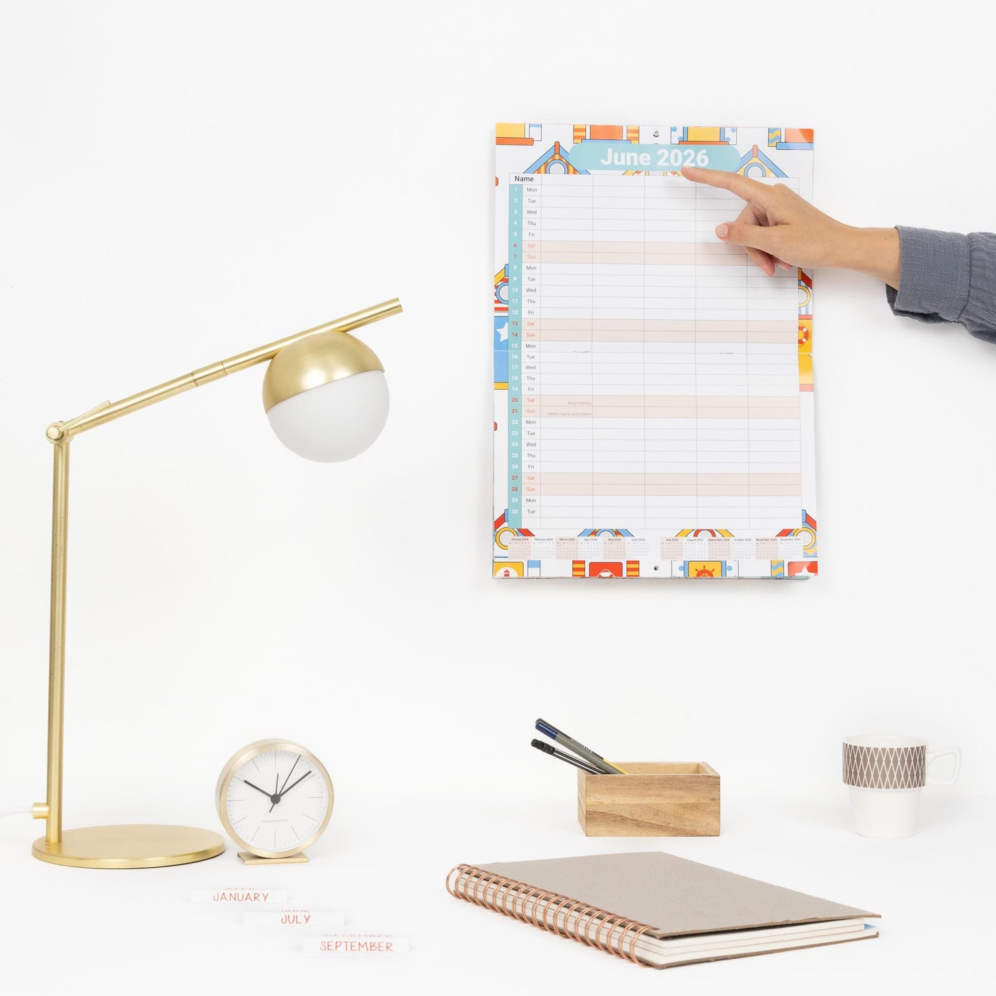 2026 Calendar seaside Wall Monthly Planner Family Home Organiser Etsy