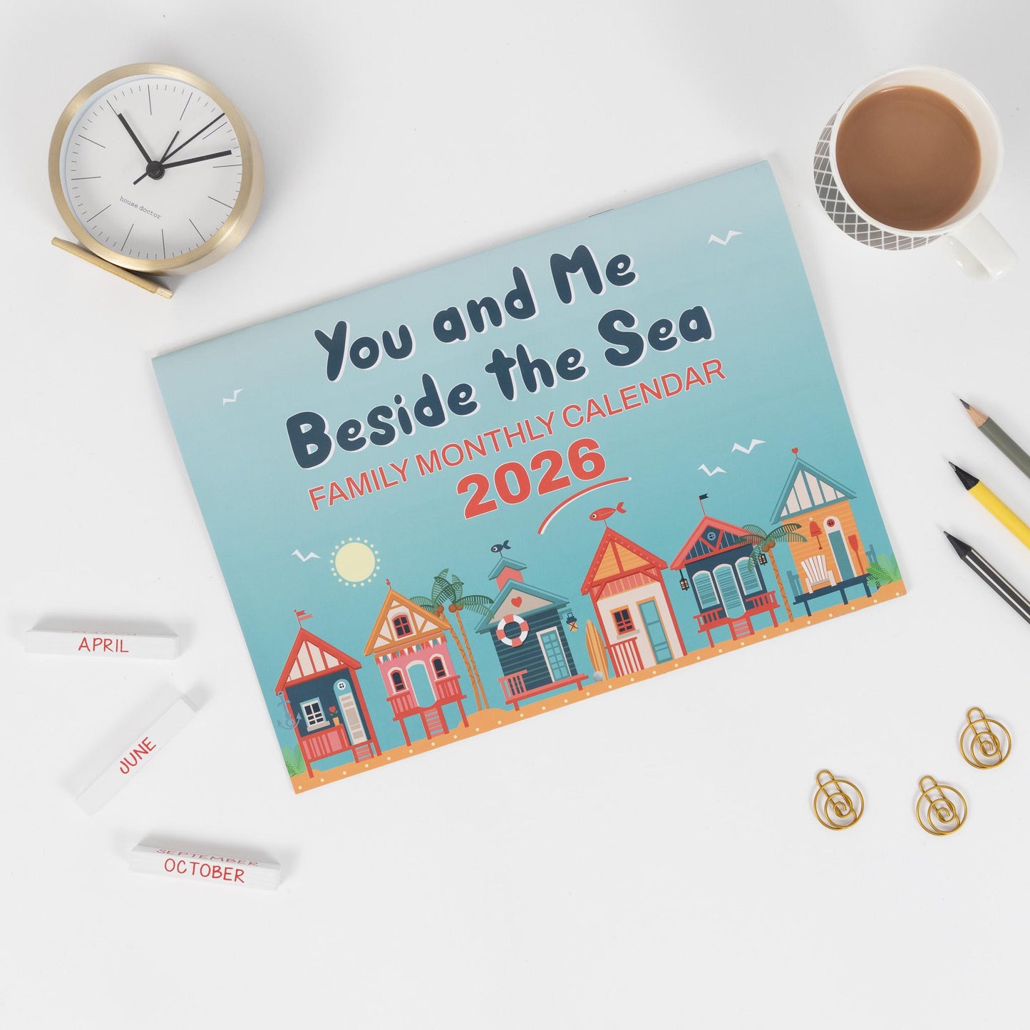 2026 Calendar seaside Wall Monthly Planner Family Home Organiser Etsy