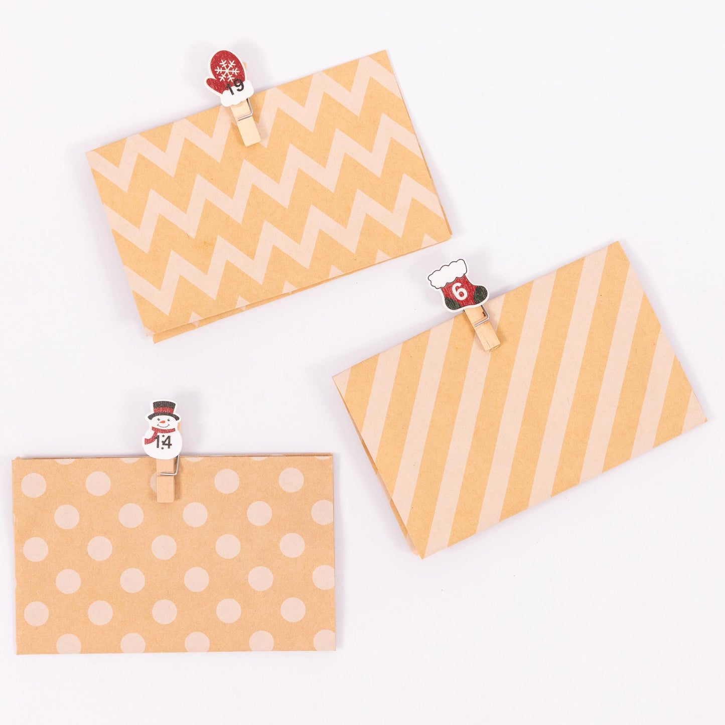 24 Advent Calendar Pegs Numbered Make Your Own Calendar Craft Santa Etsy