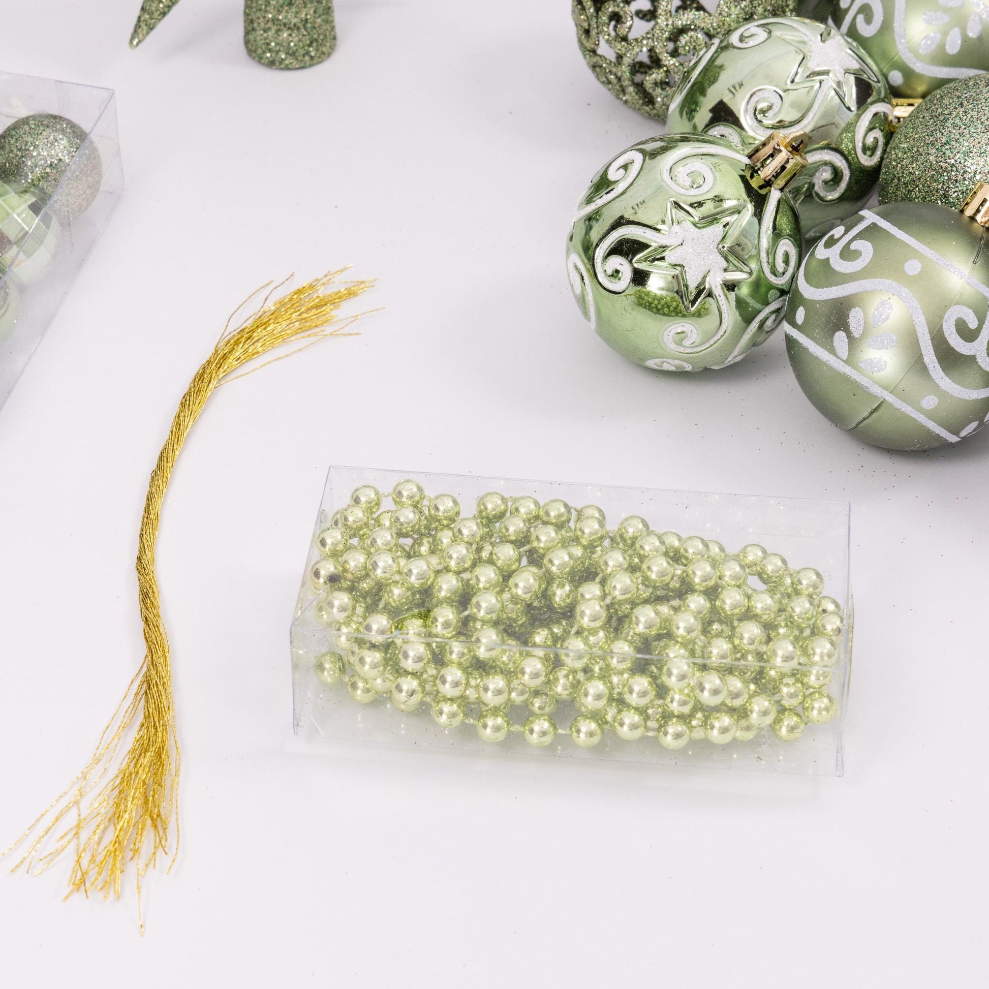 100 Christmas Baubles Tree Hanging Balls Xmas Party Beads Ornament green Etsy