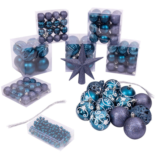 100 Christmas Baubles Tree Hanging Balls Xmas Party Beads Ornament navy Etsy