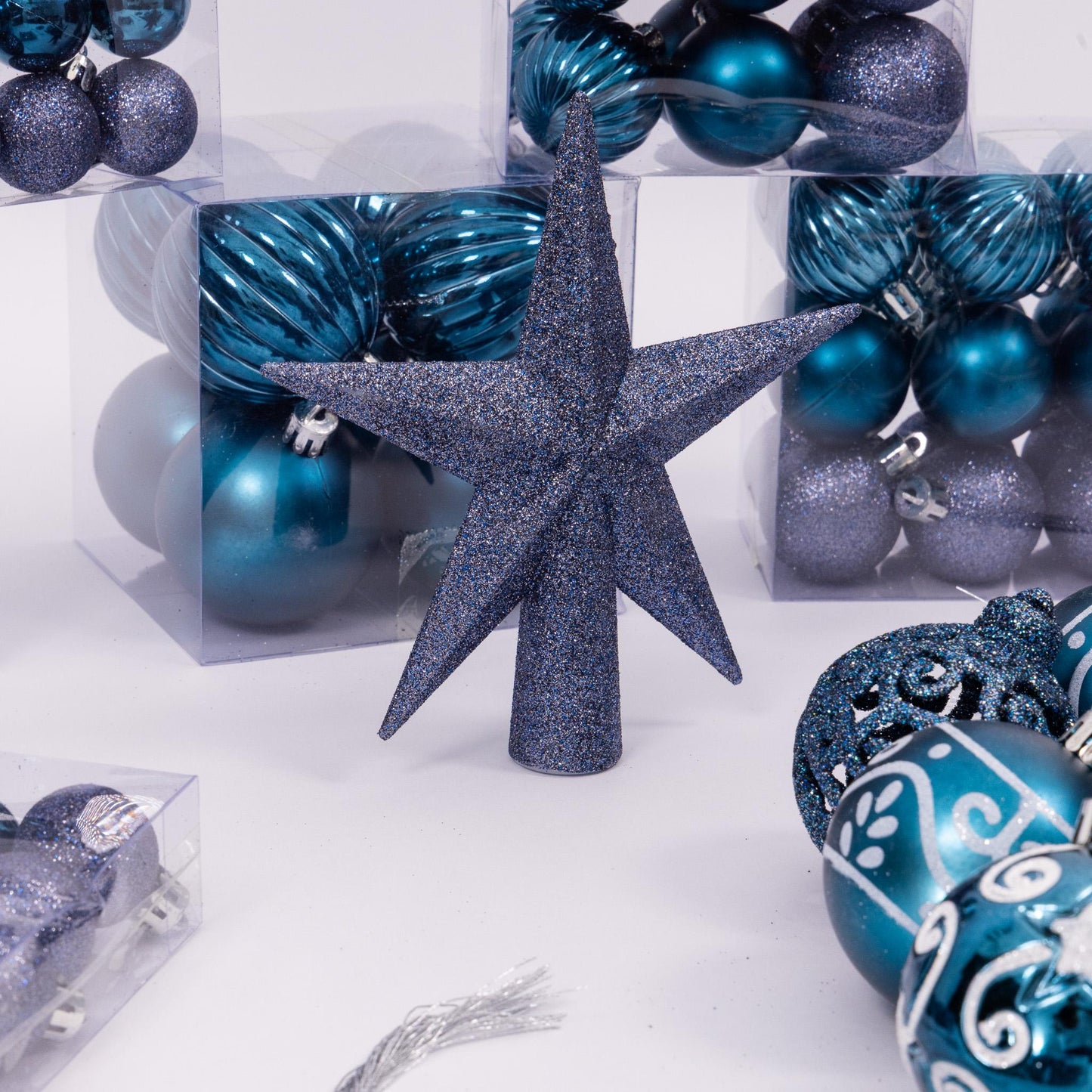 100 Christmas Baubles Tree Hanging Balls Xmas Party Beads Ornament navy Etsy