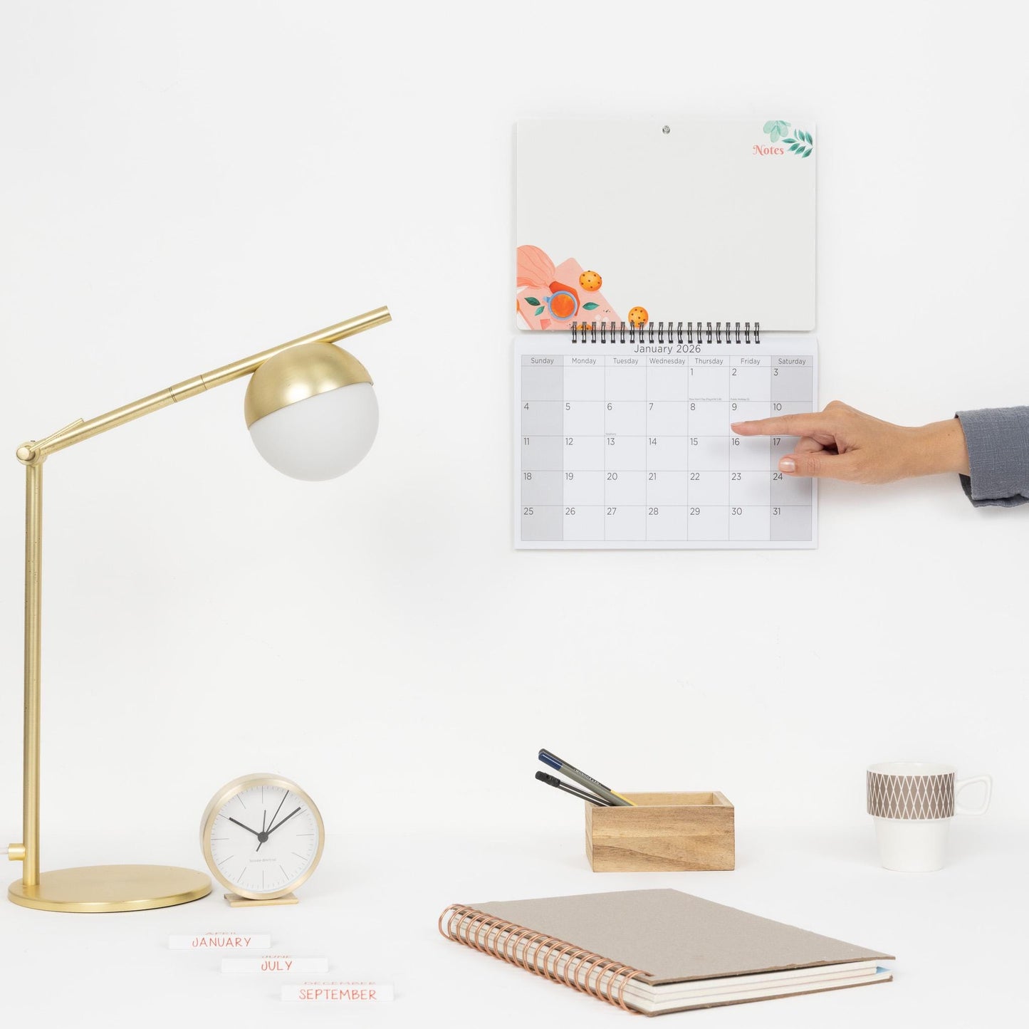 2026 Monthly Memo Board Wall Calendar Family Organiser White Board & Pen seaside Etsy