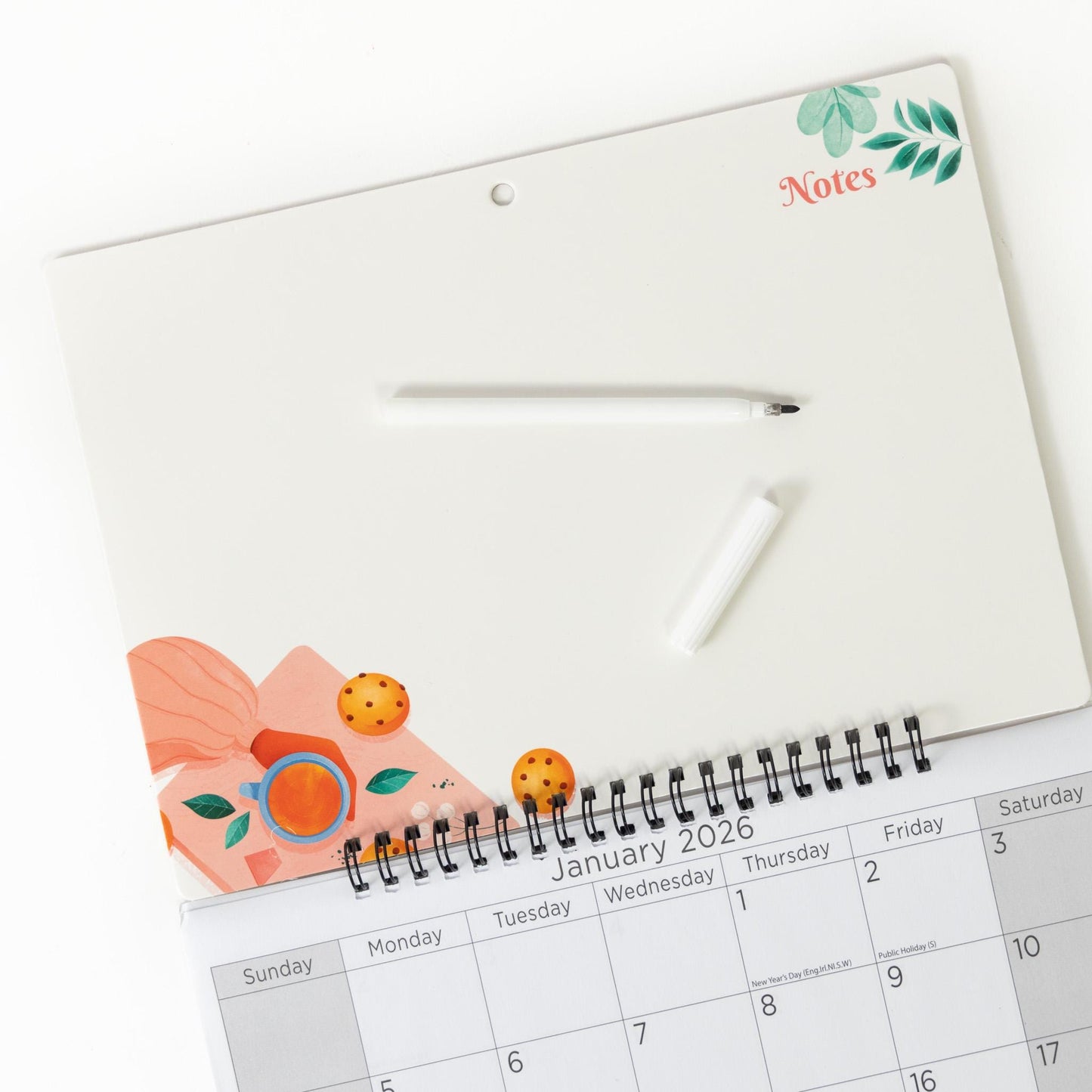 2026 Monthly Memo Board Wall Calendar Family Organiser White Board & Pen seaside Etsy