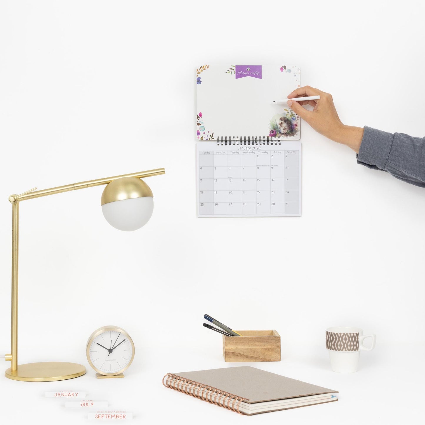 2026 Monthly Memo Board Wall Calendar Family Organiser White Board & Pen Etsy