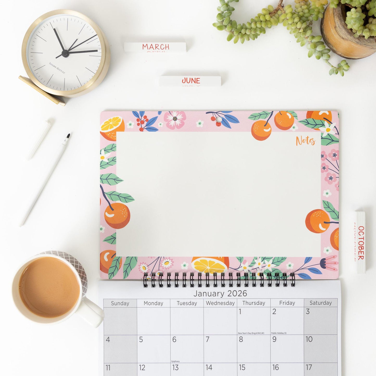 2026 Monthly Memo Board Wall Calendar Family Organiser White Board & Pen Etsy