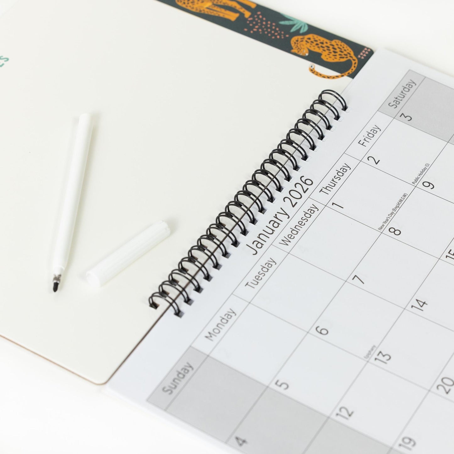 2024 Tropical Monthly Memo Board Wall Calendar Family Organiser White Board & Pen Etsy