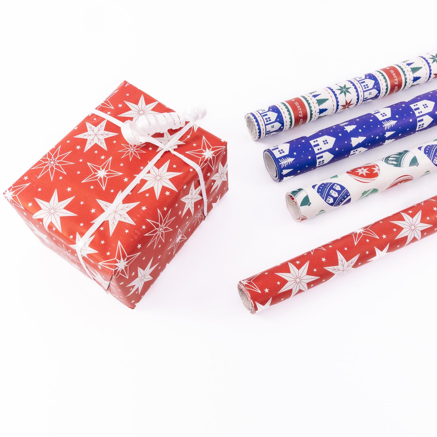 4 Rolls Christmas Gift Wrapping Scandi Paper 4M x 70cm Roll 16 Metre Etsy