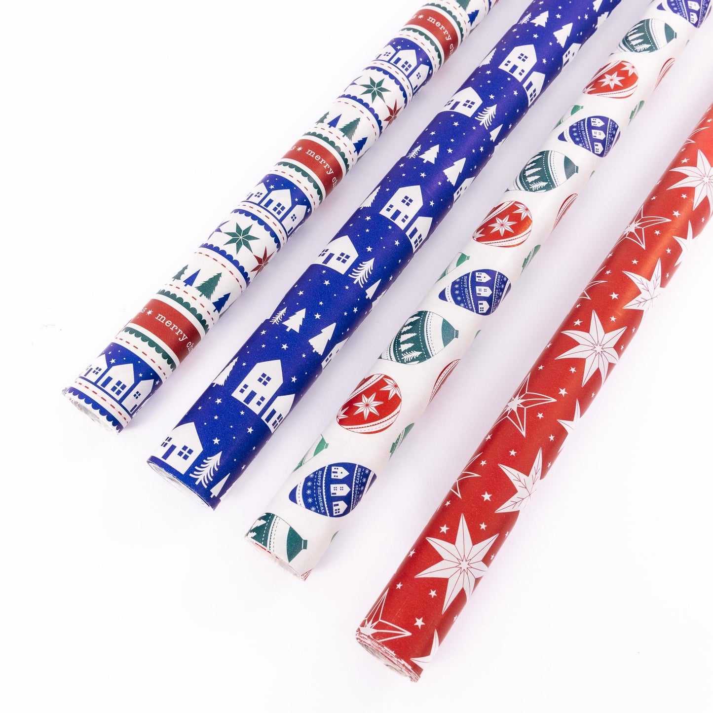4 Rolls Christmas Gift Wrapping Scandi Paper 4M x 70cm Roll 16 Metre Etsy