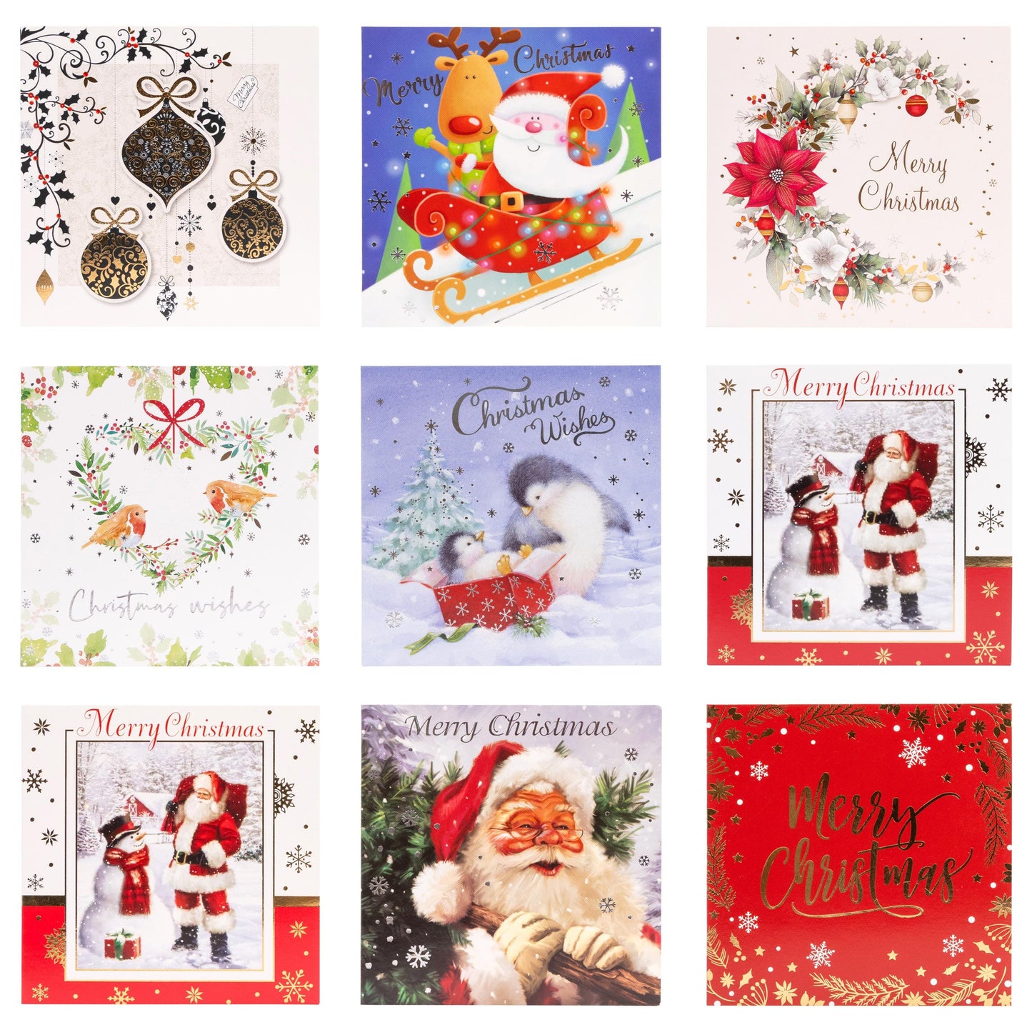 Christmas Cards Bumper Pack of 40 Mixed Cute Traditional Festive 8 Mixed Designs Etsy