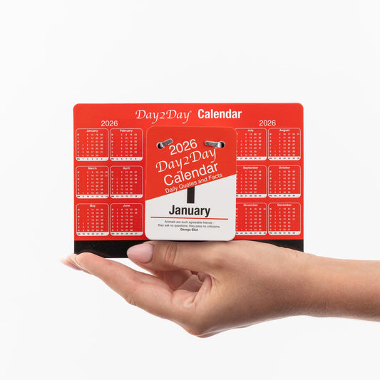 2026 Day To View Stand Up Tear Off Desk Office Calendar Planner Quotes & Facts Etsy