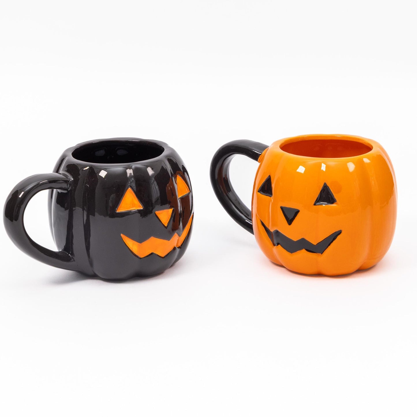 pumpkin Ceramic Mug 2x Cup Halloween Kitchen Accessory Tableware Food Drinks Etsy