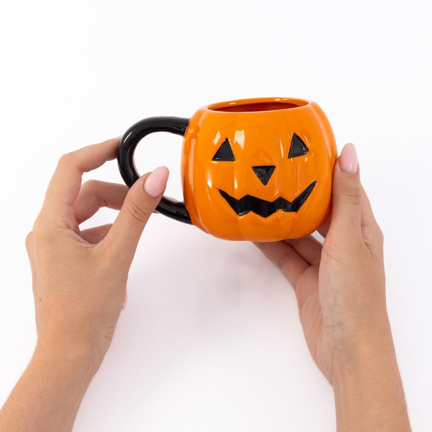 pumpkin Ceramic Mug 2x Cup Halloween Kitchen Accessory Tableware Food Drinks Etsy