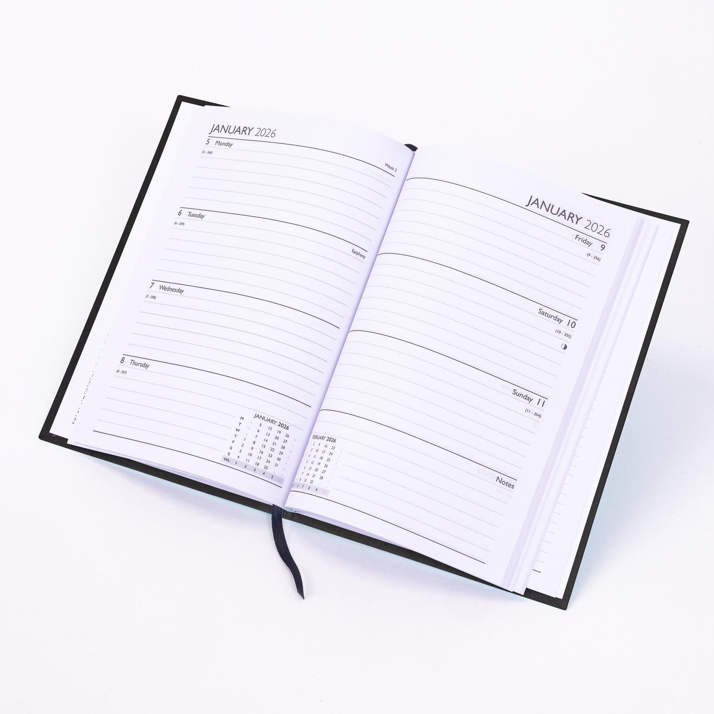 2026 A5 Week To View Diary Full Year Planner Organiser Hardback Cover Etsy