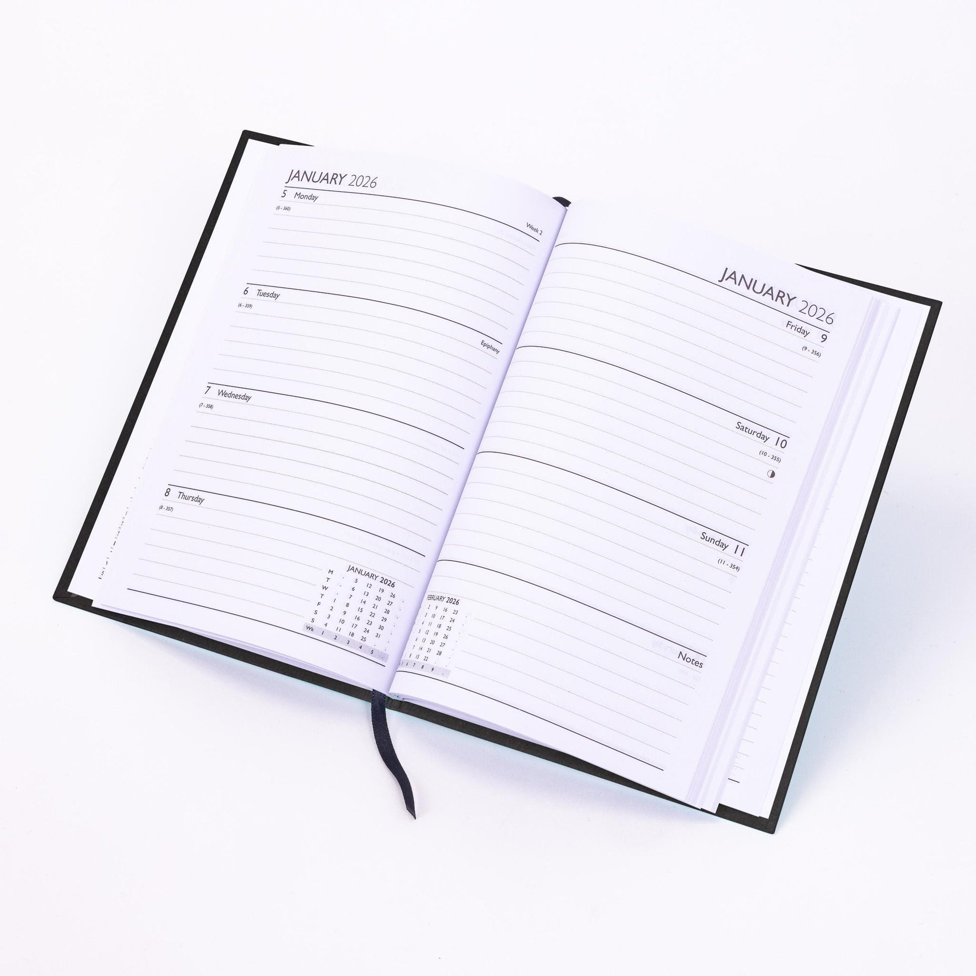 2026 A5 Week To View Diary Full Year Planner Organiser Hardback Cover Etsy