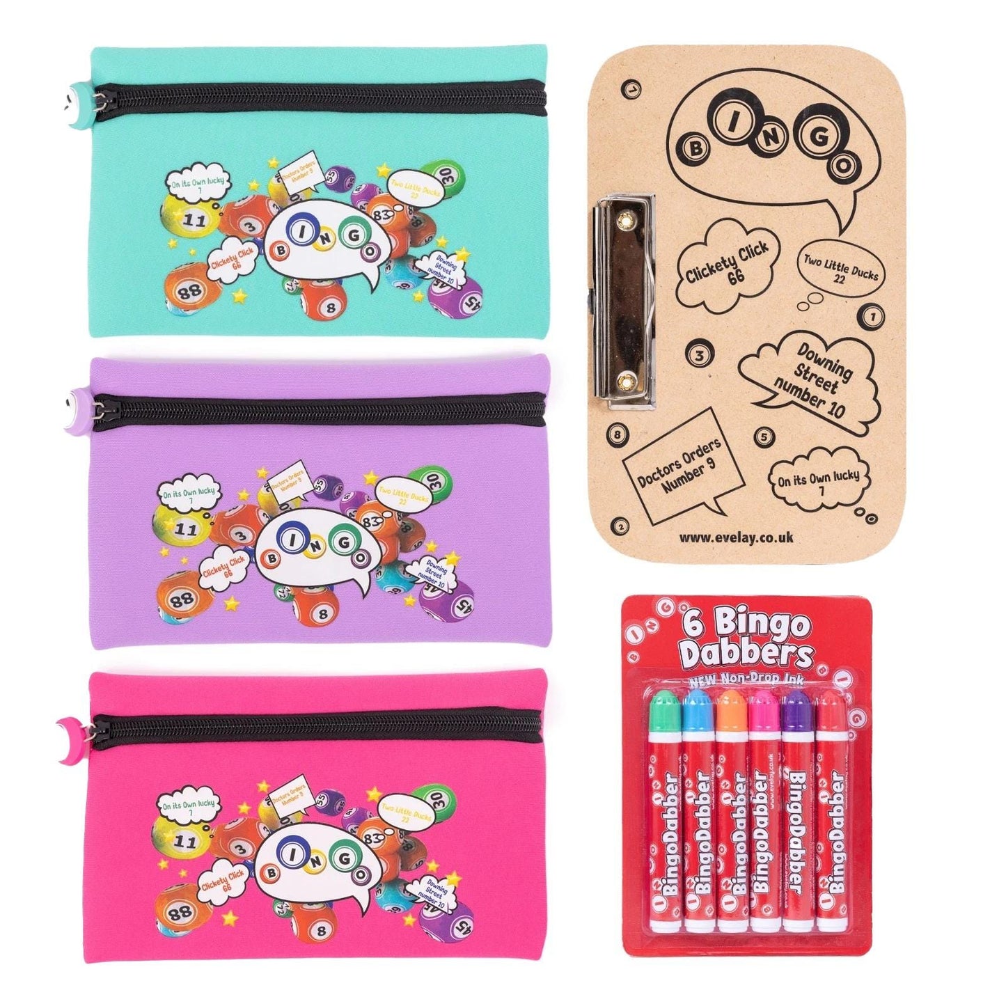 Bingo Dabber Case 6 Dabbers & Bingo Board Tickets Pens Markers Gift Idea Etsy