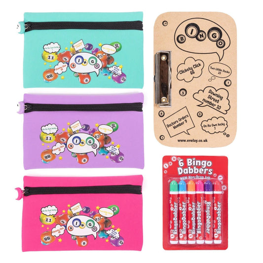 Bingo Dabber Case 6 Dabbers & Bingo Board Tickets Pens Markers Gift Idea Etsy