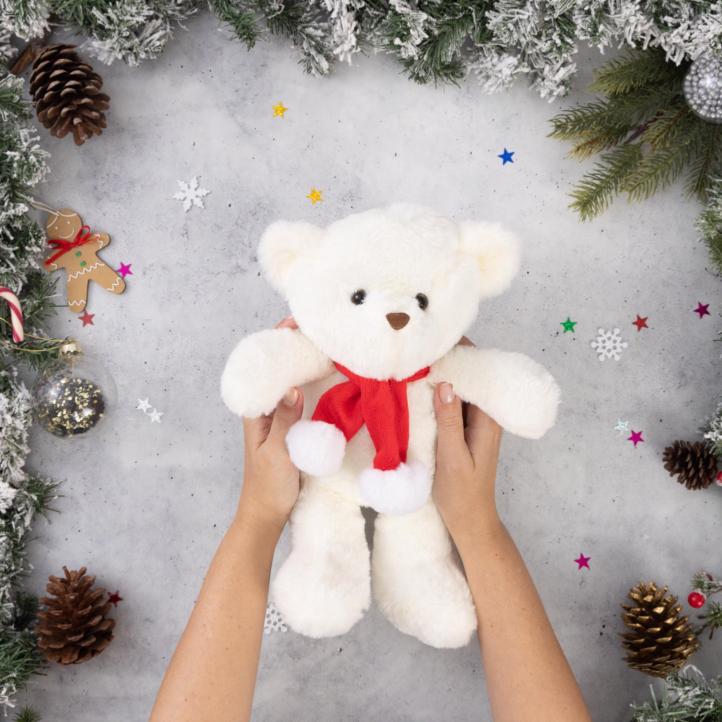 2 Pack Christmas Plush Teddy Festive Bear Cuddly Toy Xmas Present Gift Idea Etsy