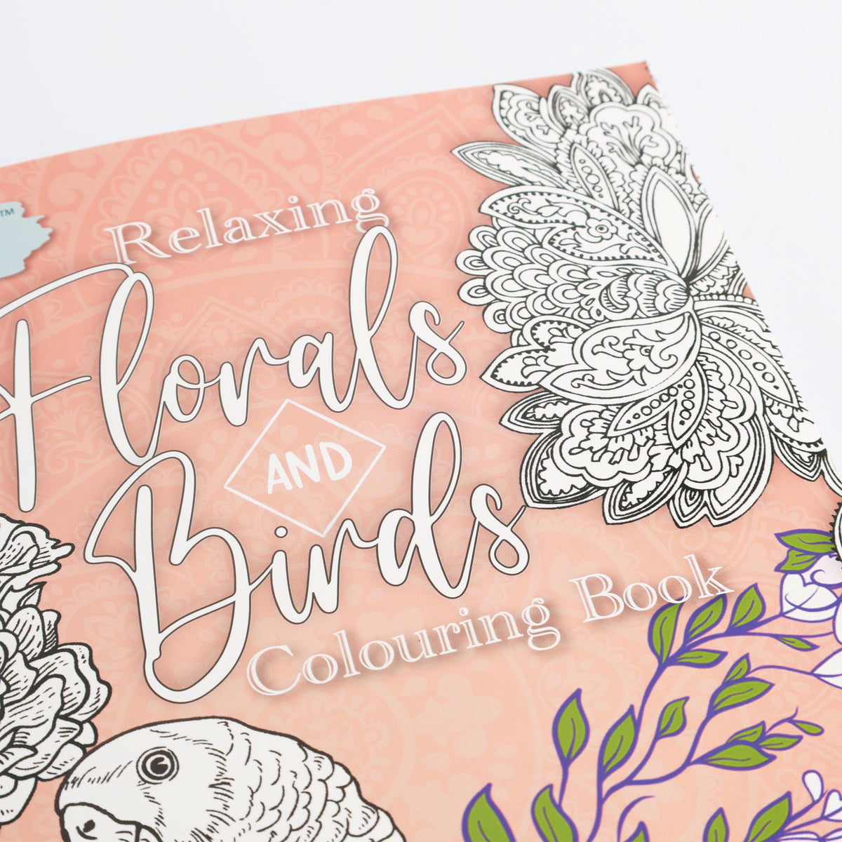 2 Colouring Book Kids Adult Stress Relief Colour Art Therapy Florals & Birds Etsy
