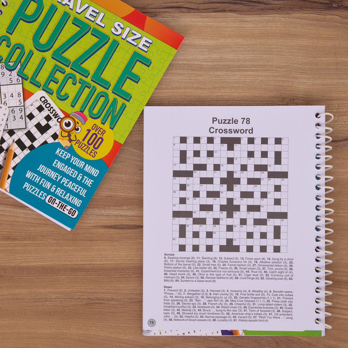 2 Puzzle Books Spiral Bound Puzzle Adults Travel Size Etsy