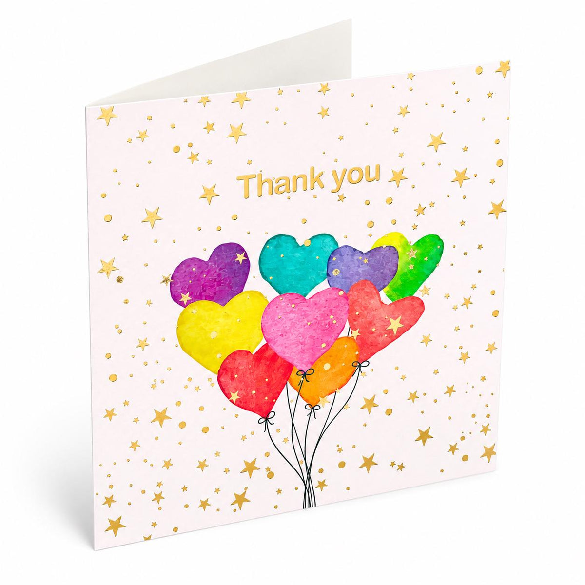 40 Thank You Cards Bumper Pack Value Mixed 8 Mixed Colourful Rainbow Designs