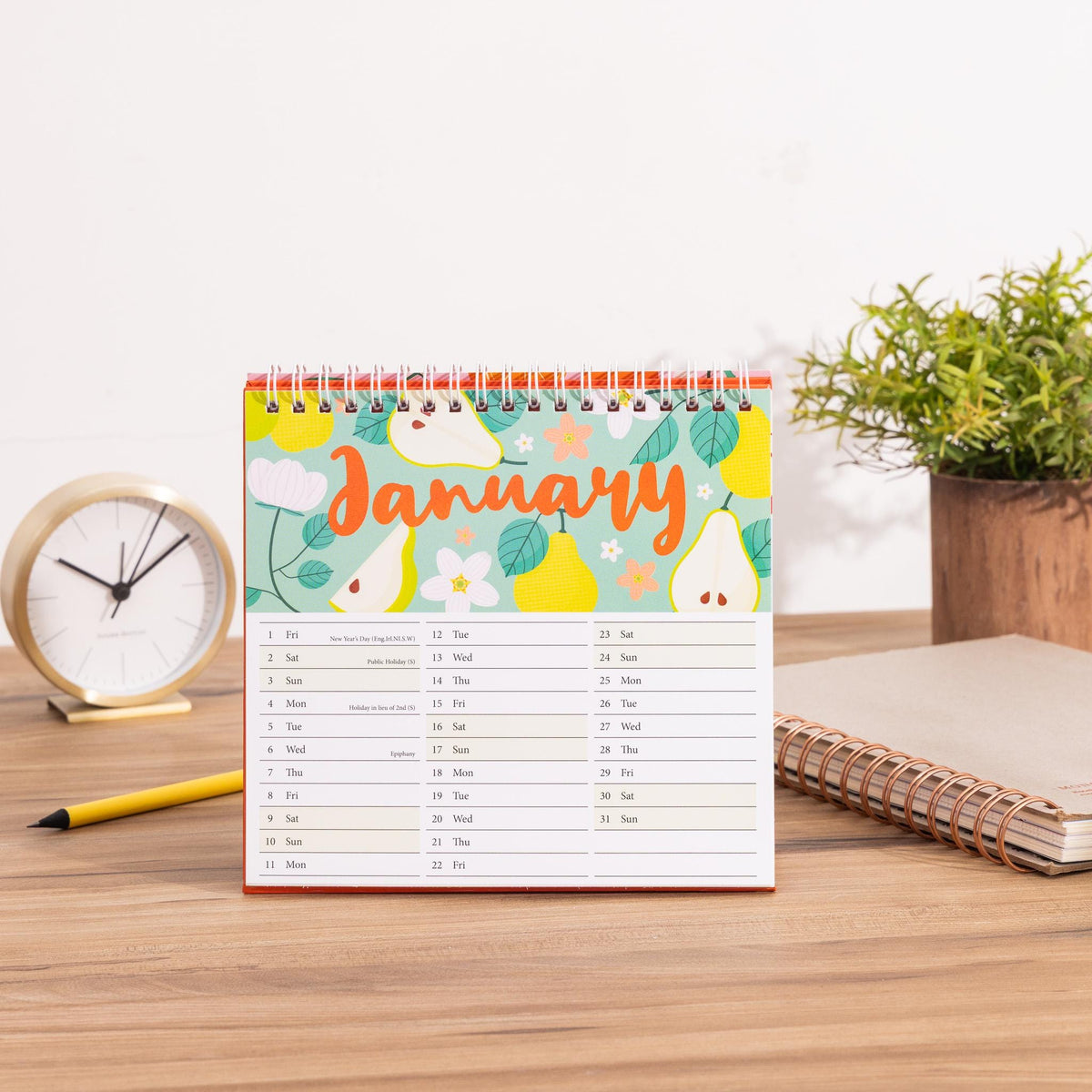 2027 Month to View Desk Calendar Home Office Table Work Top Planner Organiser Etsy