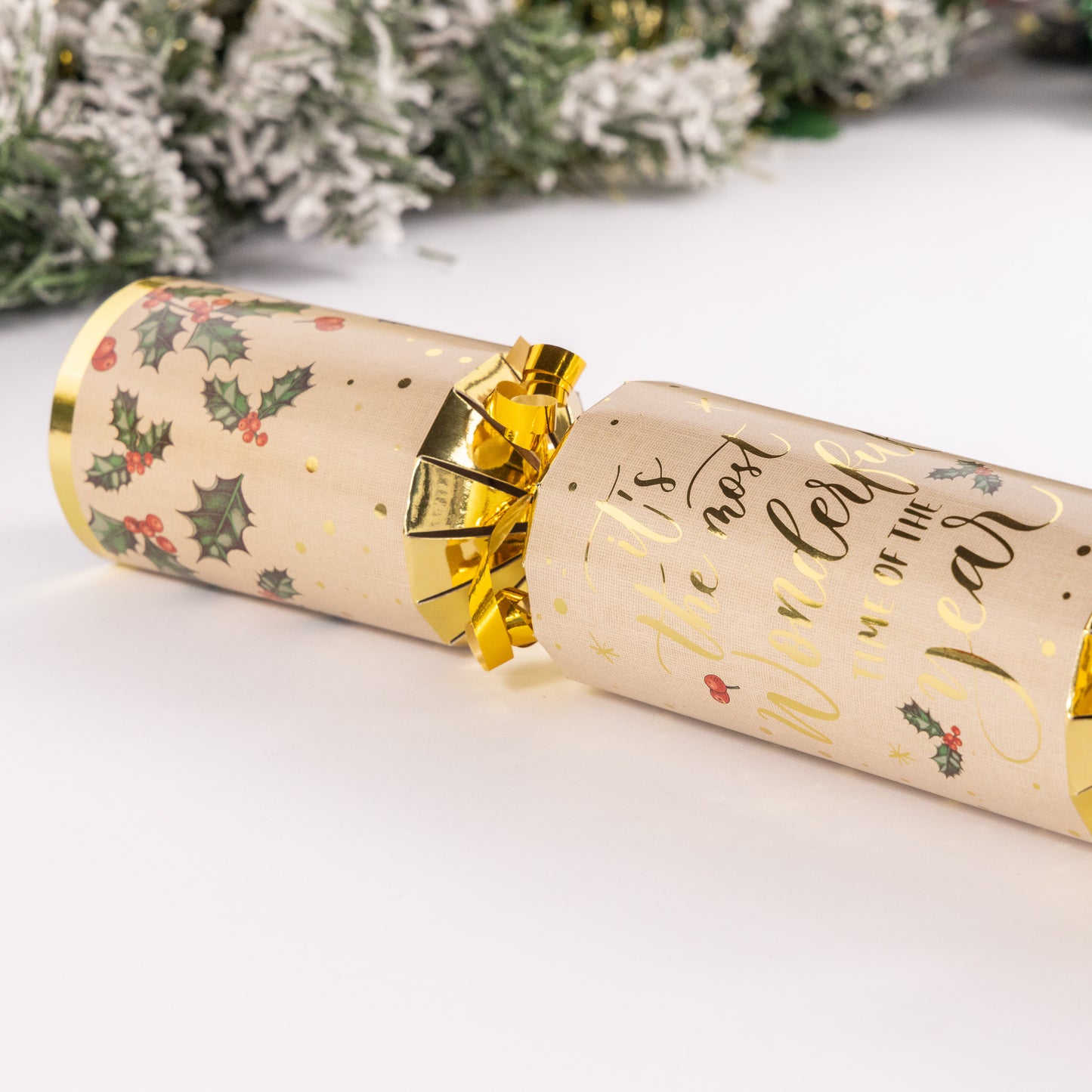 Make Your Own Christmas Cracker kit Crackers Hats Snaps Gold Holly Etsy