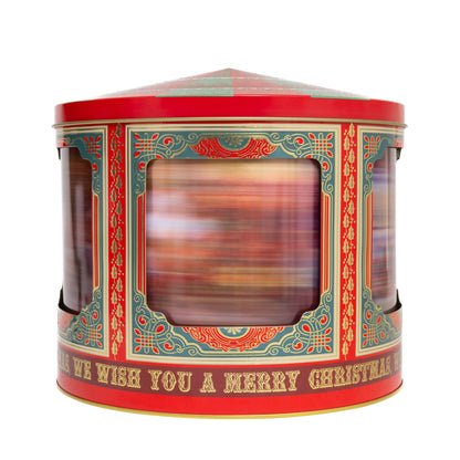 Christmas musical carousel tin