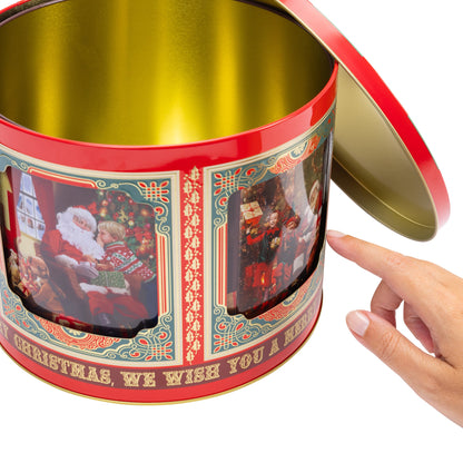 Christmas musical carousel tin