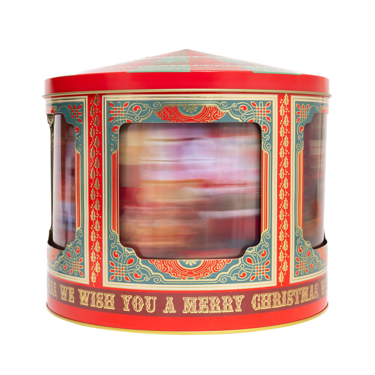 Musical carousel tin spinning