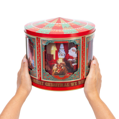 Christmas musical carousel tin
