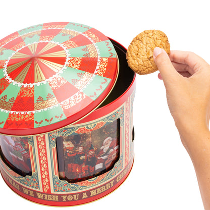 Christmas musical carousel tin