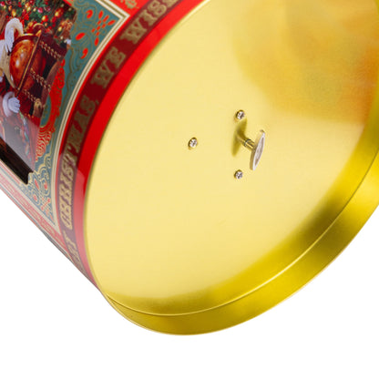 Christmas musical carousel tin