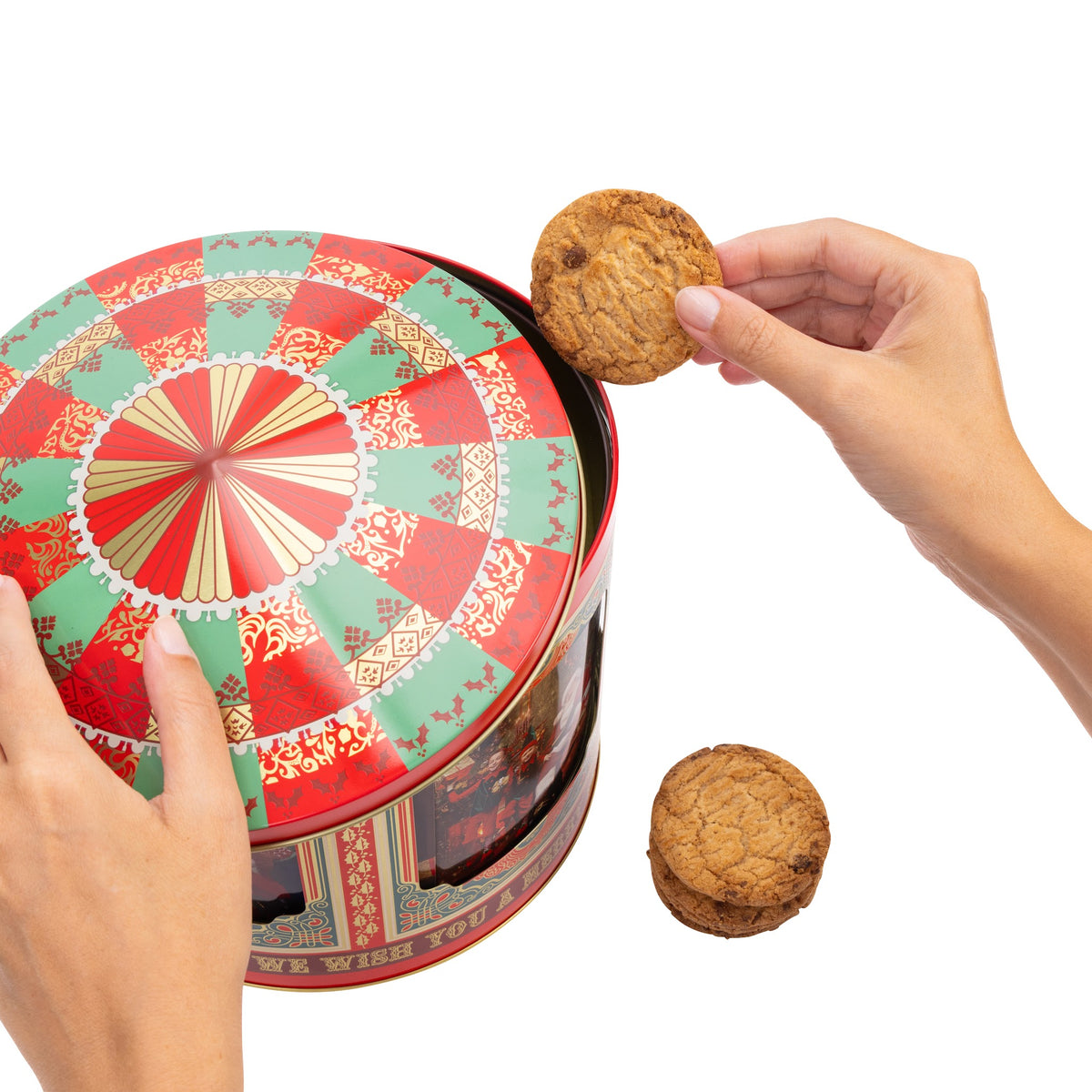 Christmas musical carousel tin