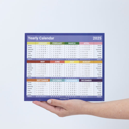 2025 Year To View Stand Up Desk Office Top Calendar Planner 24cm x 20cm