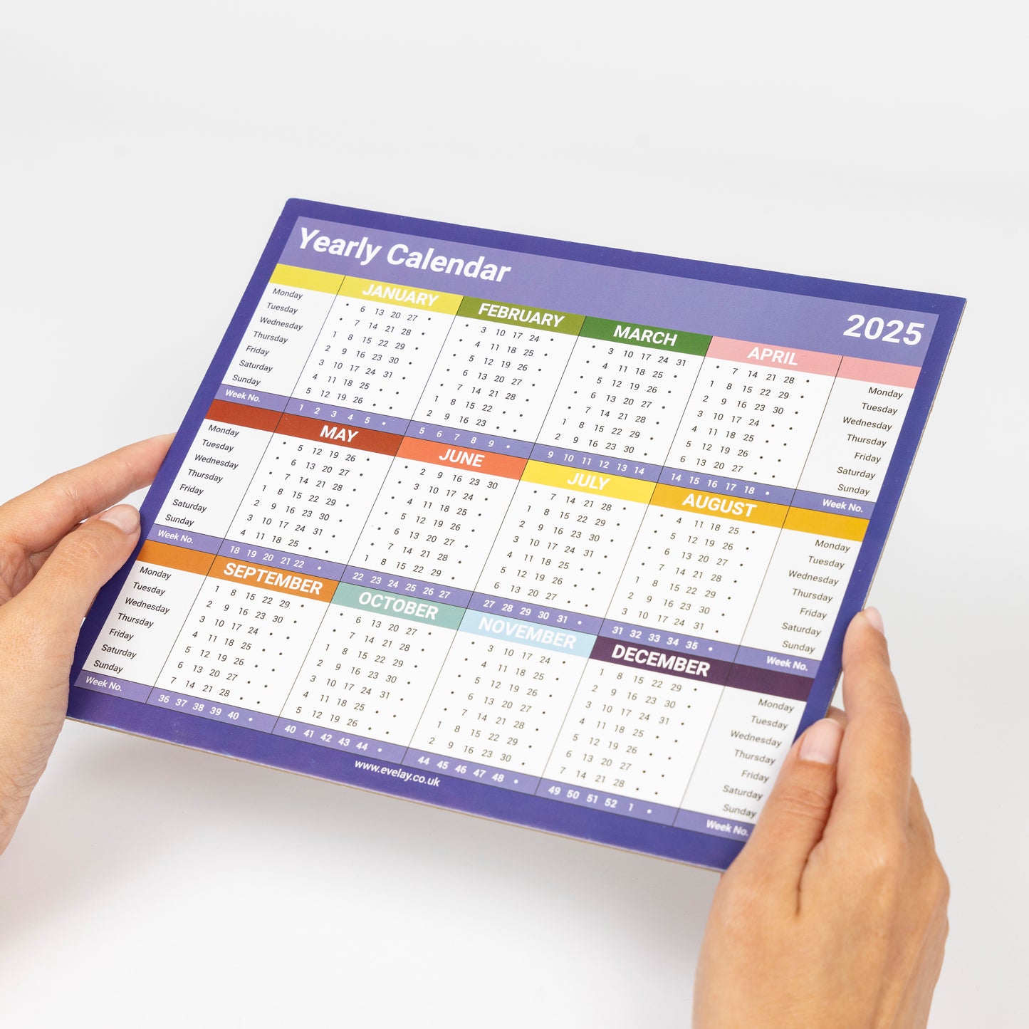 2025 Year To View Stand Up Desk Office Top Calendar Planner 24cm x 20cm