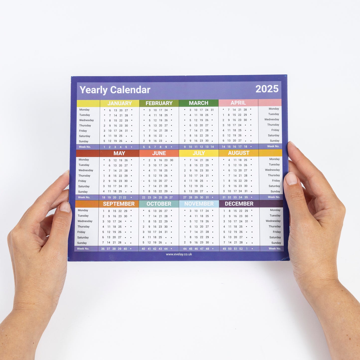 2025 Year To View Stand Up Desk Office Top Calendar Planner 24cm x 20cm