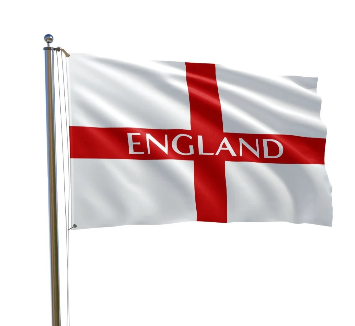England Flag St George Cross Flags English Eyelets With ENGLAND 5ft X 3ft raise the colors Keechi & co.