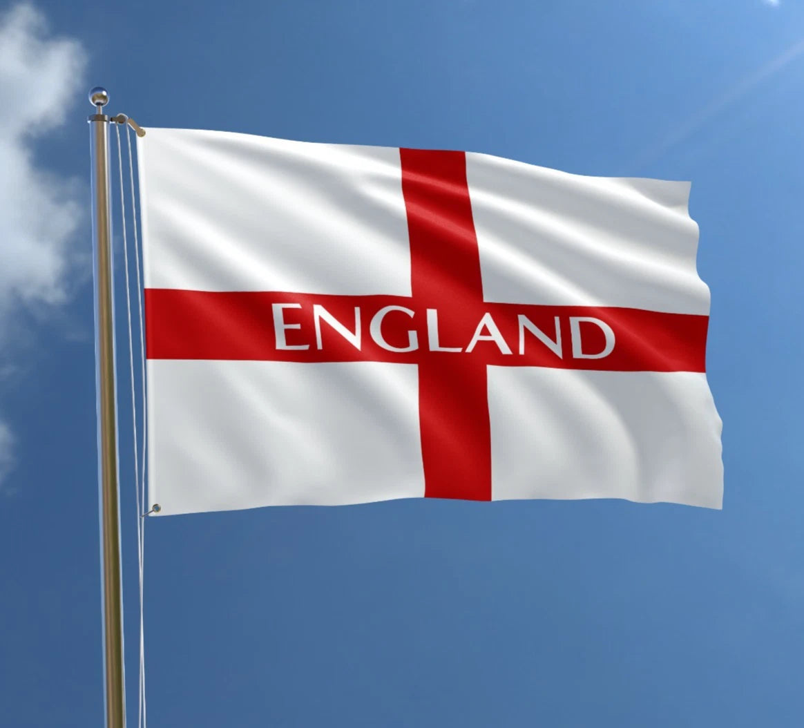 England Flag St George Cross Flags English Eyelets With ENGLAND 5ft X 3ft raise the colors Keechi & co.