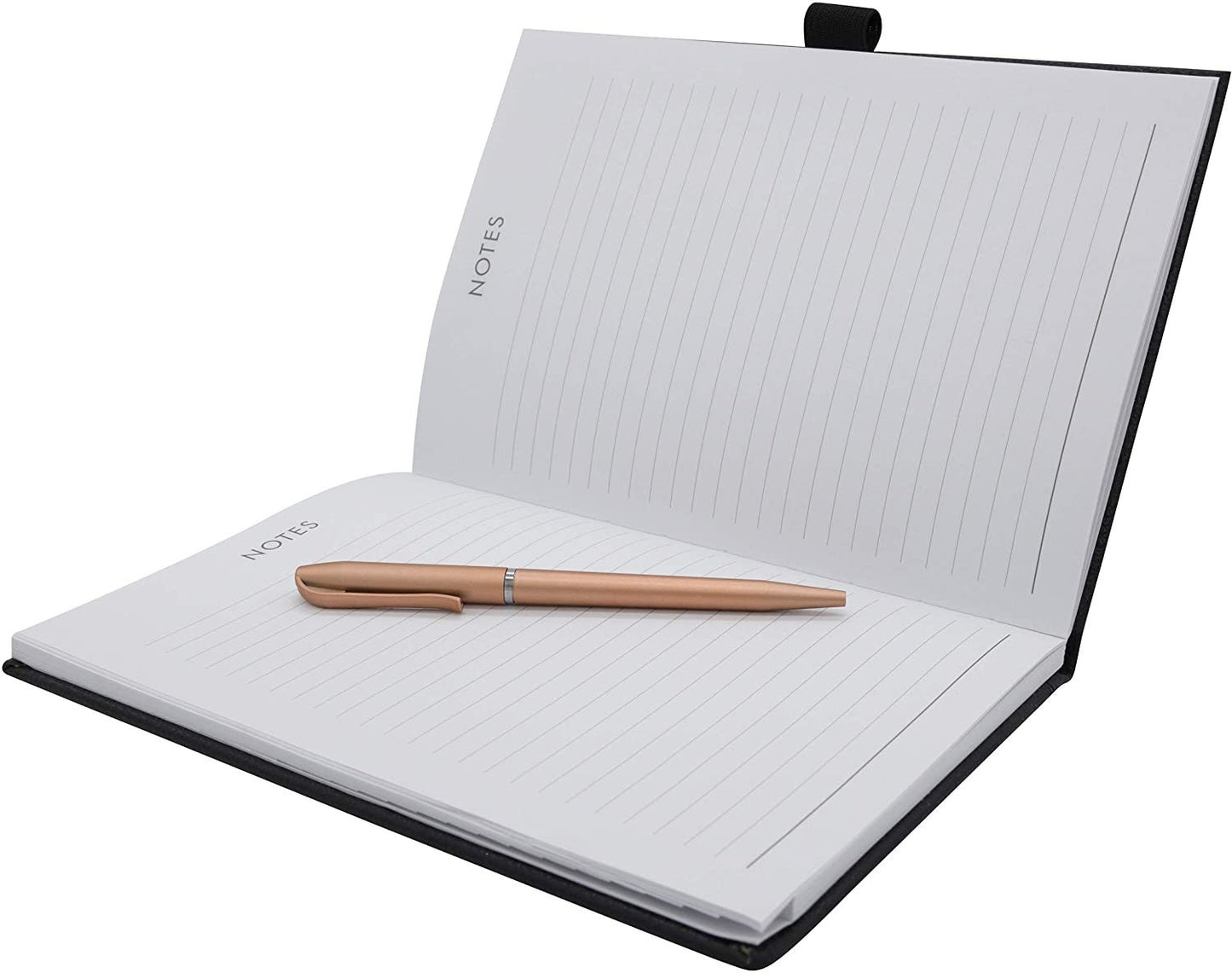 A5 Black Address Book with Pen: Hardback A-Z Index