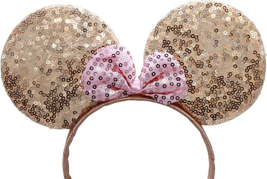 Micky Minnie Mouse Ears hen party adults kids Hairbands Headband Fancy Dress Hen Night Halloween Fancy Dress Girls Birthday (rose gold ) Keechi & co.