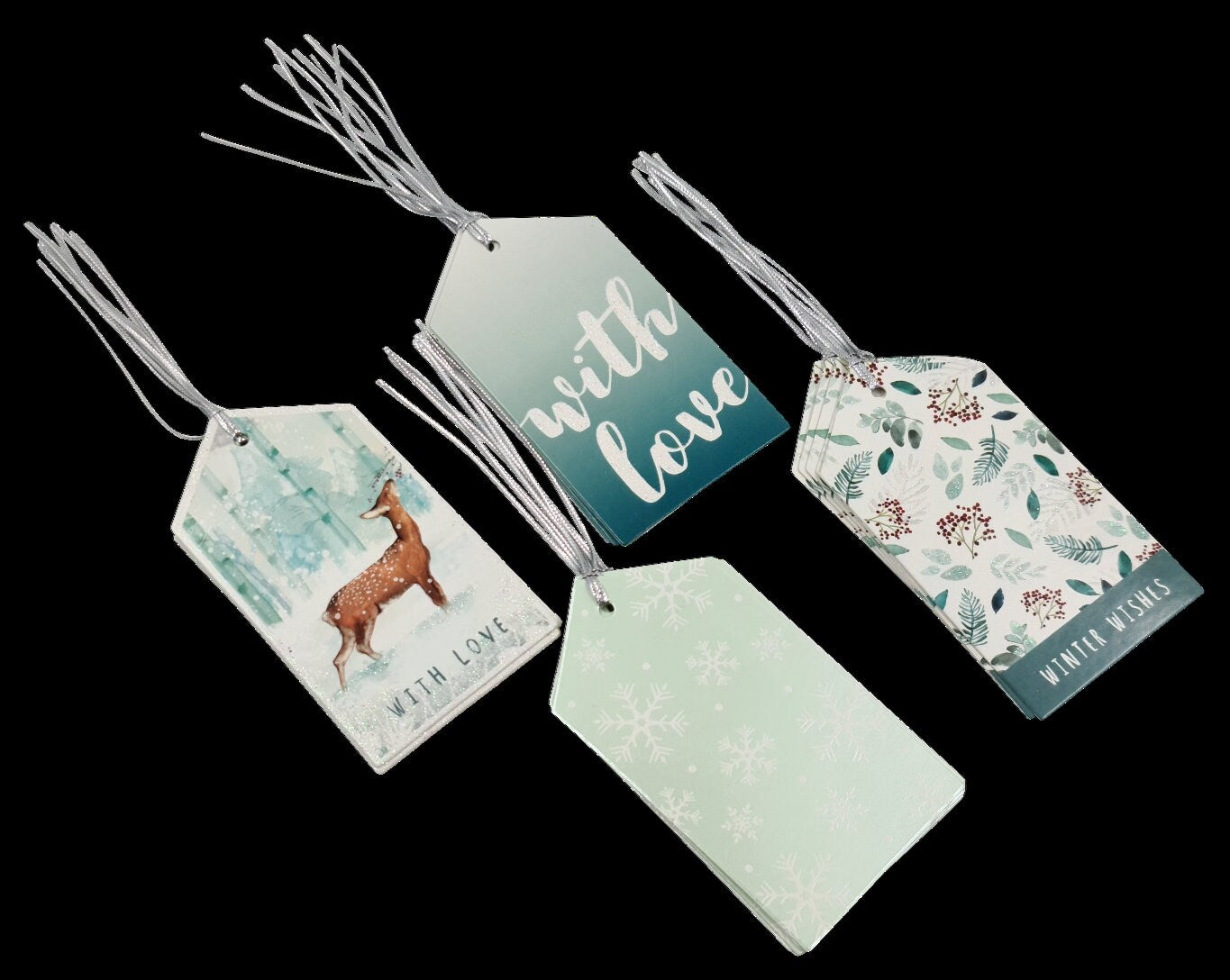 Luxury Christmas Gift Tags Name Xmas Present Tie-on Forest mix 20 X Keechi & co.