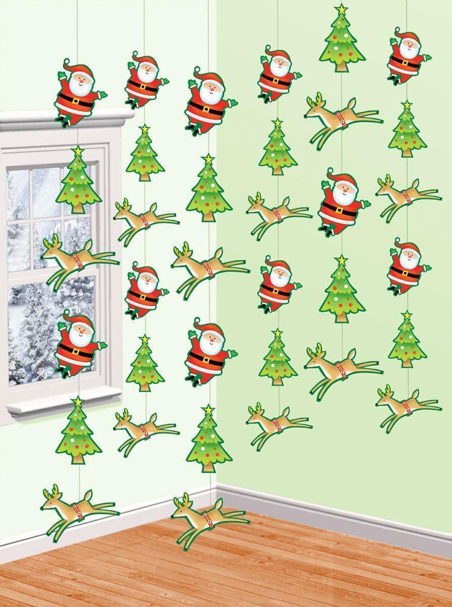 Santa Decorations Christmas Tree Reindeer Hanging String Party 6 x 7ft Keechi & co.