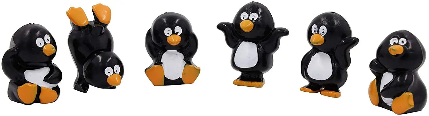 Penguin cake topper 6Pcs Mini Cake Decorations Kit Birthday Wedding Yule Log Christmas Toppers (Penguin) Keechi & co.