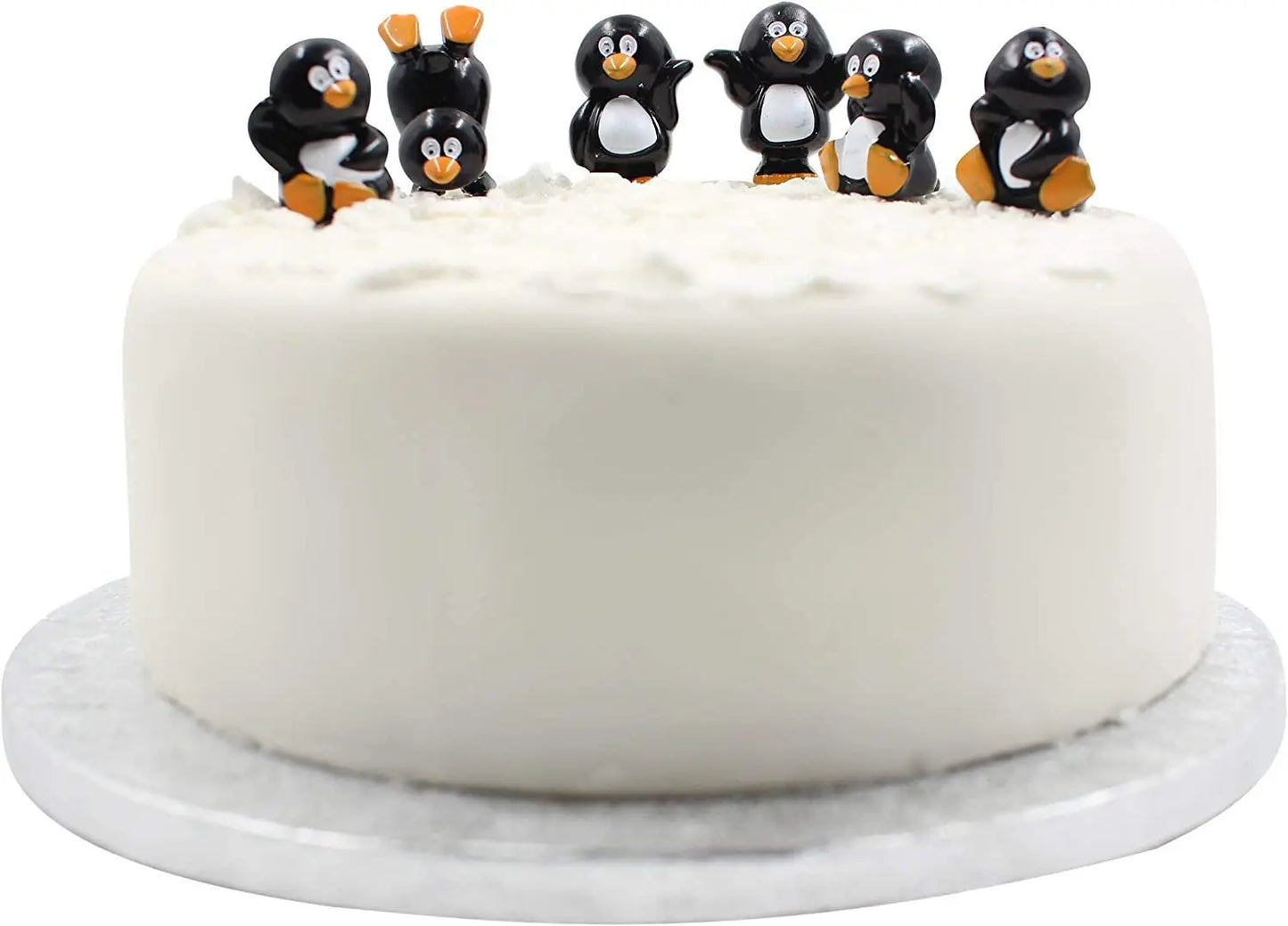 Penguin cake topper 6Pcs Mini Cake Decorations Kit Birthday Wedding Yule Log Christmas Toppers (Penguin) Keechi & co.