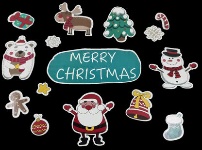 Christmas Fridge Magnets – Santa, Snowman & Reindeer – Set of 13 – image 2