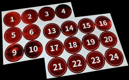 Advent Countdown Stickers – Sleeps Until Christmas – Red Foil – image 2
