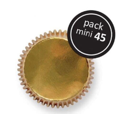 45 mini cupcake cases baking muffin cake petits fours GOLD FOIL Keechi & co.