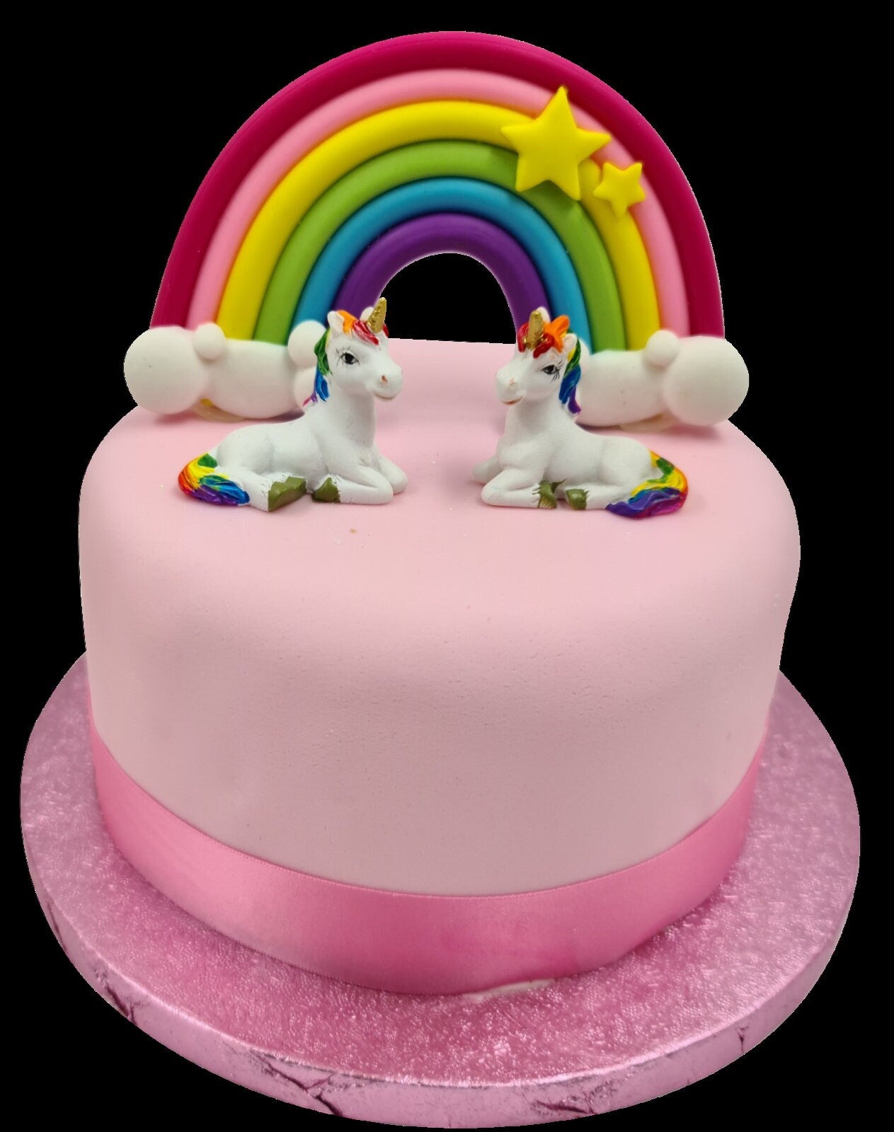 Rainbow Cake Topper Birthday Party Decorations Unicorn Girls Reusable 3 pcs Keechi & co.