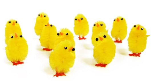 mini Easter Chicks yellow bunny butterflies nests for bonnets  hats & craft's Mini yellow small chickens Keechi & co.